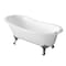 Aqua Eden Clawfoot Bathtubs, 66.94 L, 30.69 W, White/Polished Chrome, Cast Iron VCT7D673122ZB1 - alternate 1